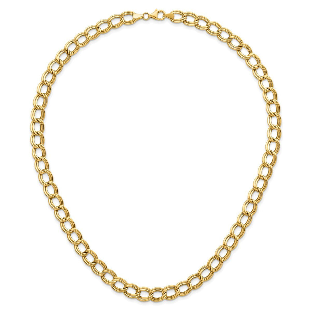 Gold 8mm Open Link Necklace, 18