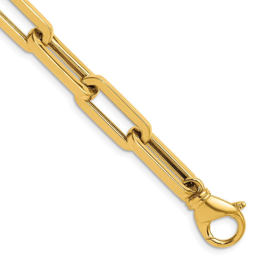 Gold 8mm Paperclip Chain, 18"
