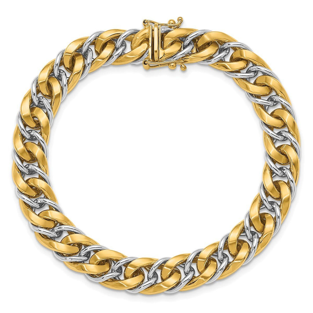 Gold 9.25mm Curb Bracelet, 7.5