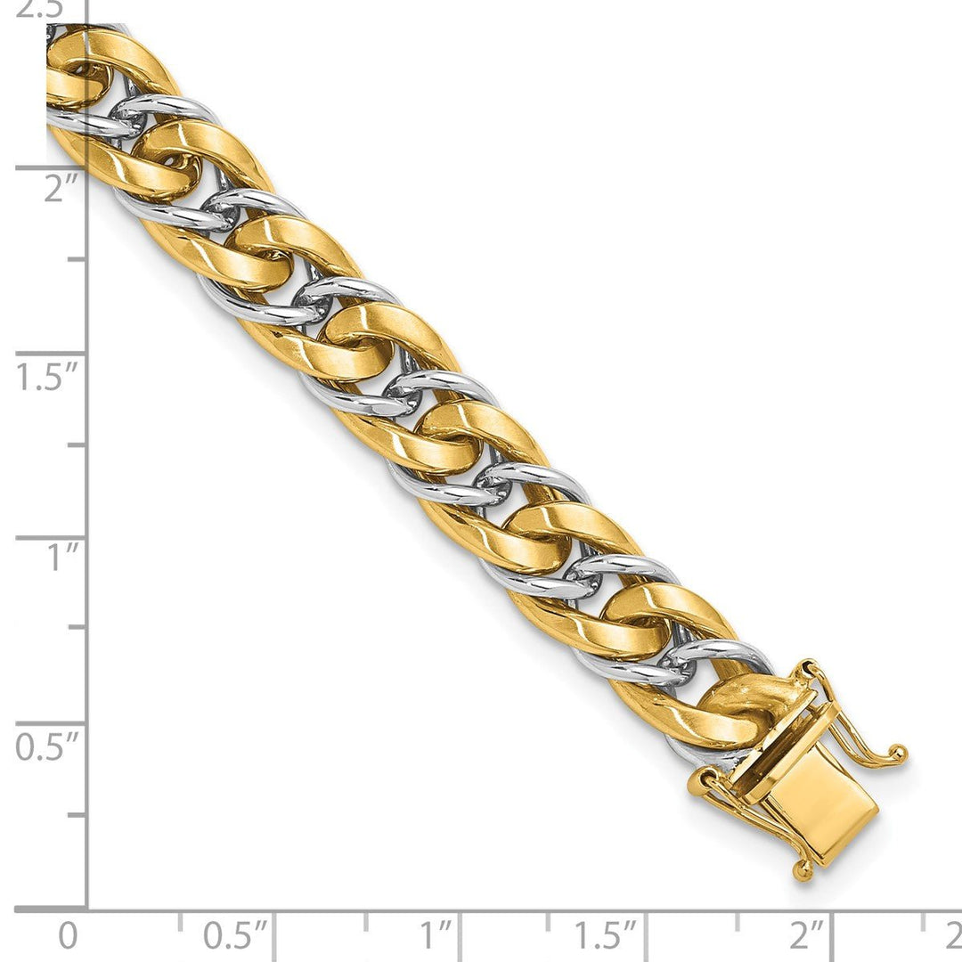 Gold 9.25mm Curb Bracelet, 7.5