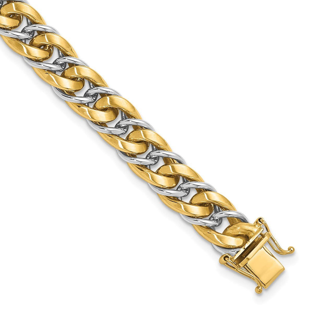 Gold 9.25mm Curb Bracelet, 7.5"