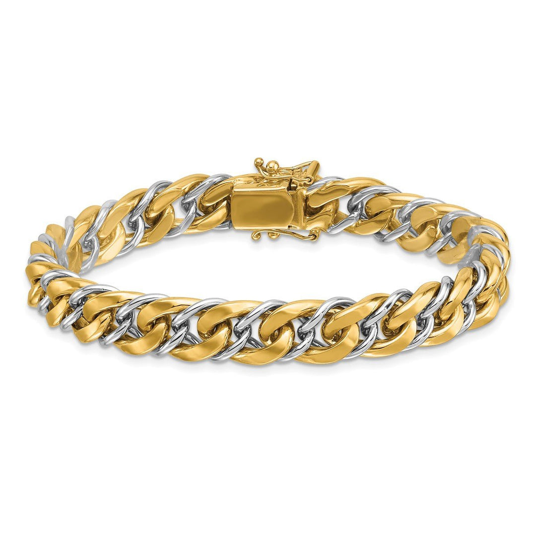 Gold 9.25mm Curb Bracelet, 7.5