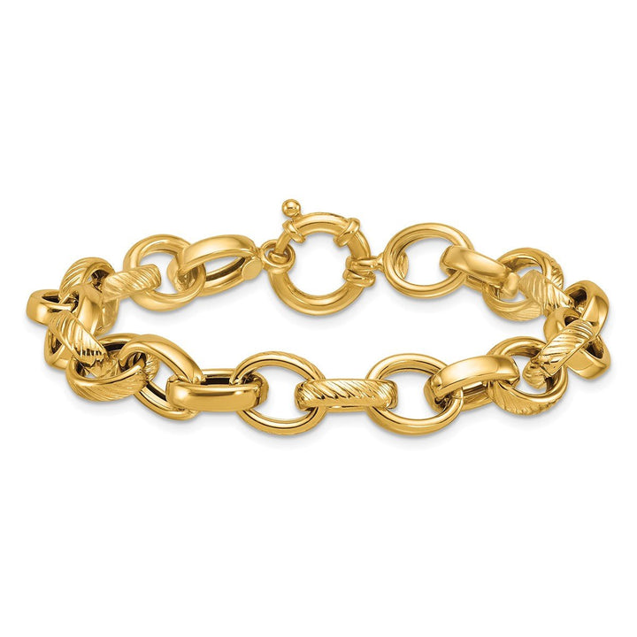 Gold 9.5mm Cable Bracelet, 7.5" - Bracelet - Design Jewellers Edmonton