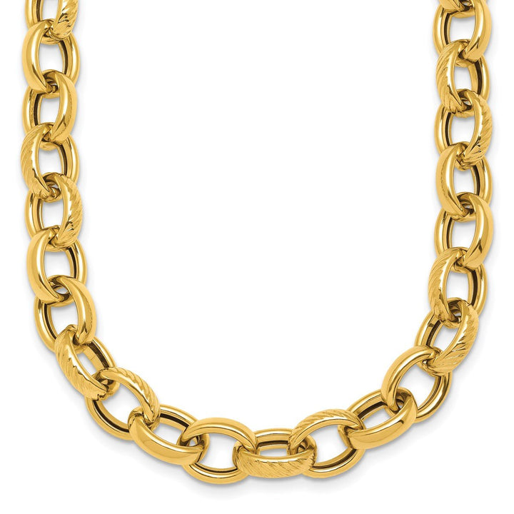 Gold 9.5mm Cable Necklace, 18" - Necklace - Design Jewellers Edmonton