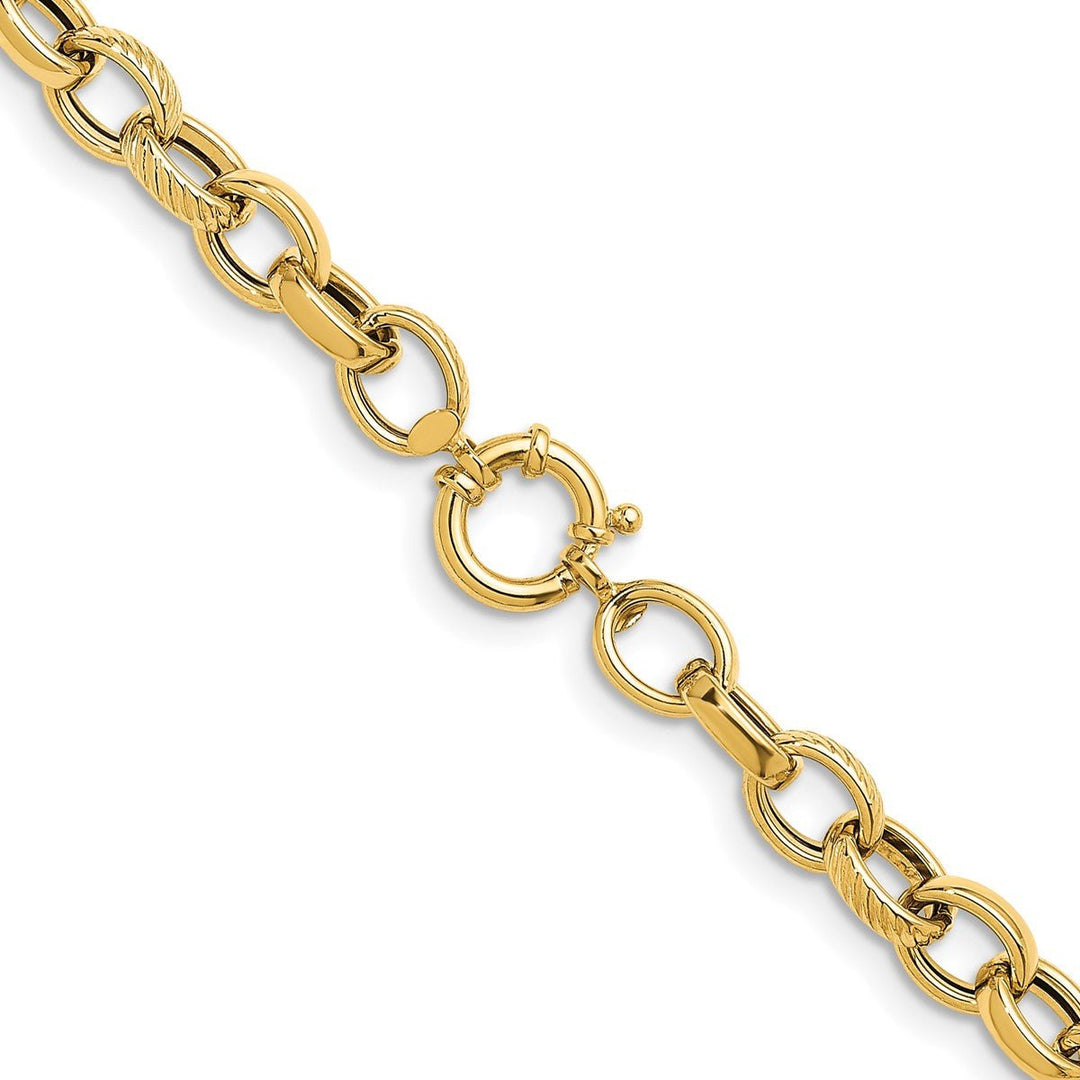 Gold 9.5mm Cable Necklace, 18
