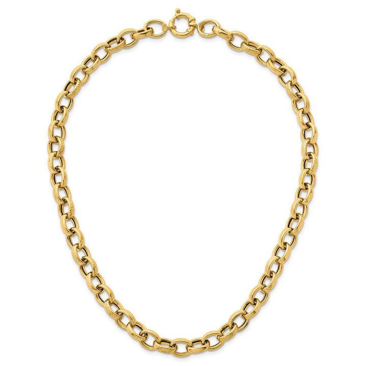 Gold 9.5mm Cable Necklace, 18" - Necklace - Design Jewellers Edmonton