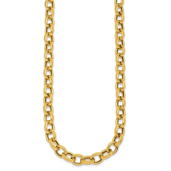 Gold 9.5mm Cable Necklace, 18" - Necklace - Design Jewellers Edmonton