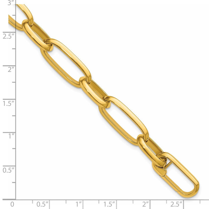 Gold 9.5mm Paperclip Bracelet, 8.25" - Bracelet - Design Jewellers Edmonton