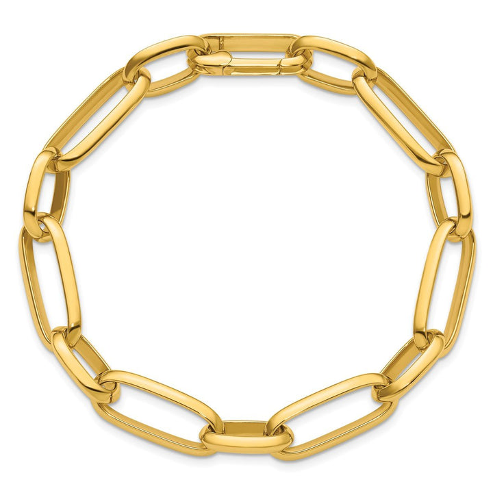 Gold 9.5mm Paperclip Bracelet, 8.25" - Bracelet - Design Jewellers Edmonton