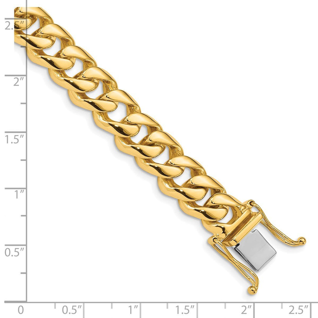 Gold 9.6mm Curb Bracelet, 8
