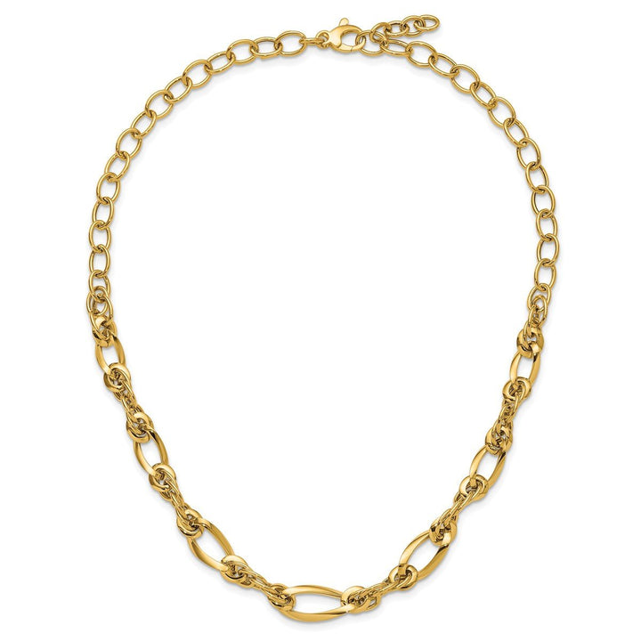 Gold 9.7mm Open Link Necklace, 18" - Necklace - Design Jewellers Edmonton