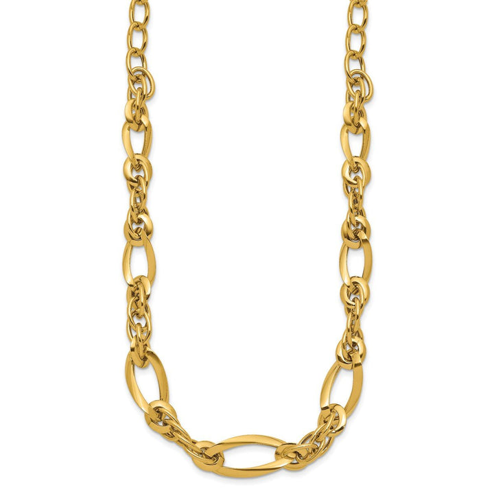 Gold 9.7mm Open Link Necklace, 18" - Necklace - Design Jewellers Edmonton