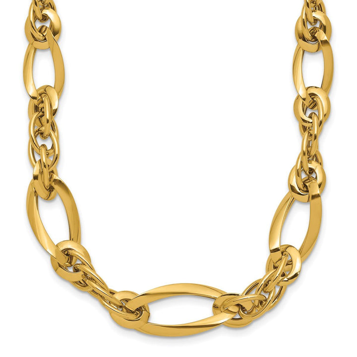 Gold 9.7mm Open Link Necklace, 18" - Necklace - Design Jewellers Edmonton