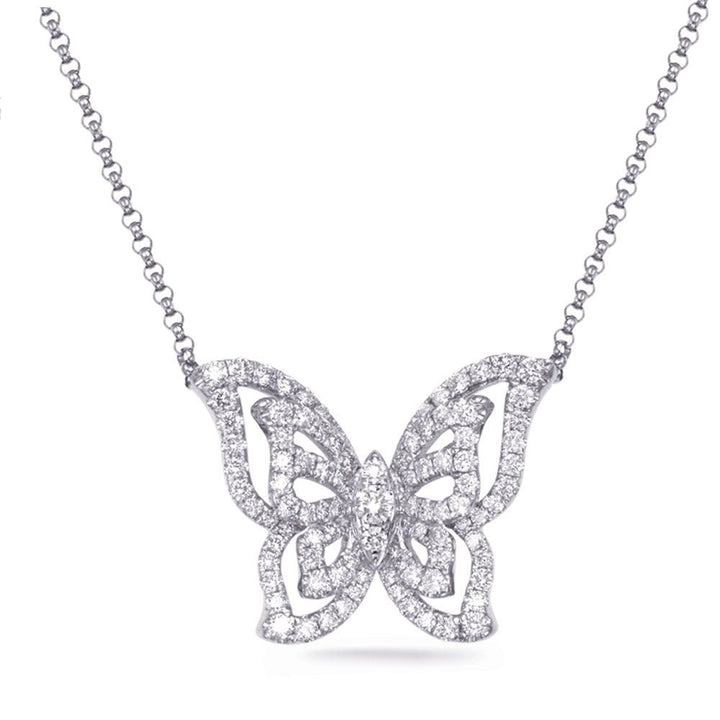 Gold Butterlfy Necklace - Design Jewellers Edmonton