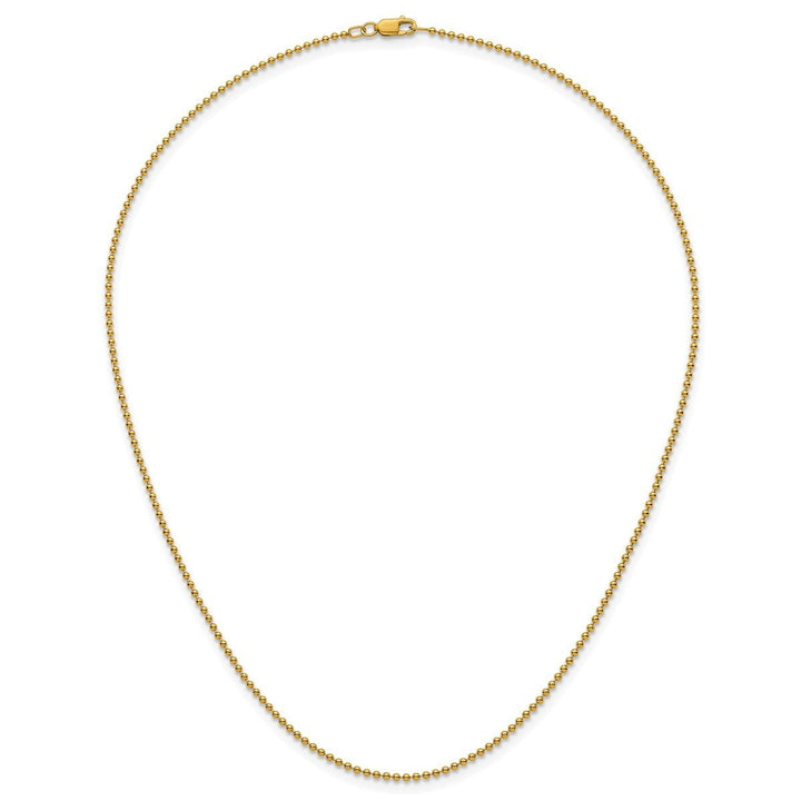 Gold Filled 1.5mm Ball (Beaded) Chain, 16" - Chain - Design Jewellers Edmonton