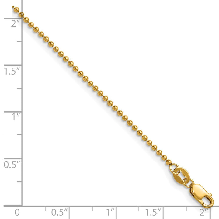 Gold Filled 1.5mm Ball (Beaded) Chain, 16" - Chain - Design Jewellers Edmonton