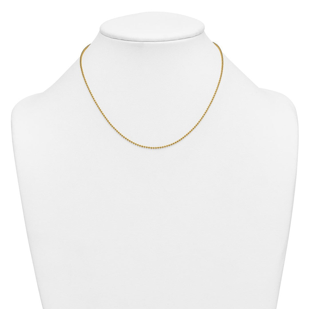 Gold Filled 1.5mm Ball (Beaded) Chain, 16