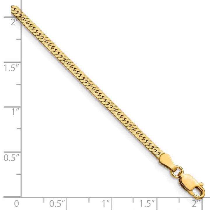 Gold Filled 2.50mm Herringbone Chain, 16" - Chain - Design Jewellers Edmonton