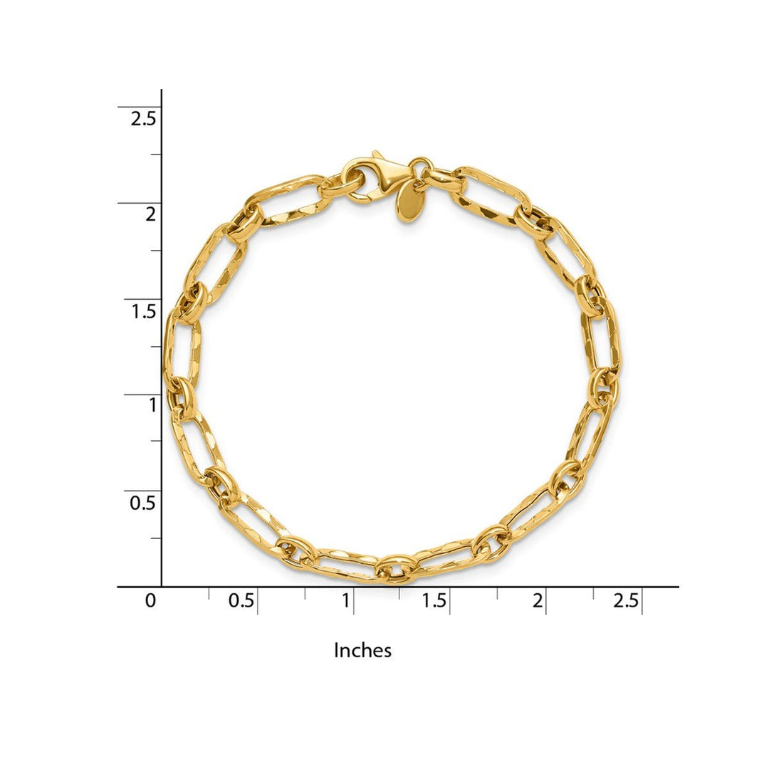 Gold Paperclip Bracelet, 7