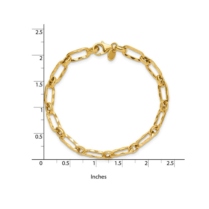 Gold Paperclip Bracelet, 7" - Bracelet - Design Jewellers Edmonton