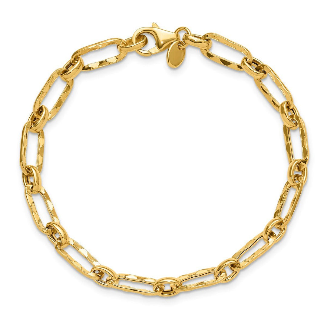 Gold Paperclip Bracelet, 7