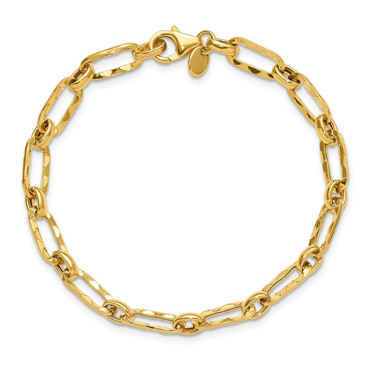 Gold Paperclip Bracelet, 7" - Bracelet - Design Jewellers Edmonton