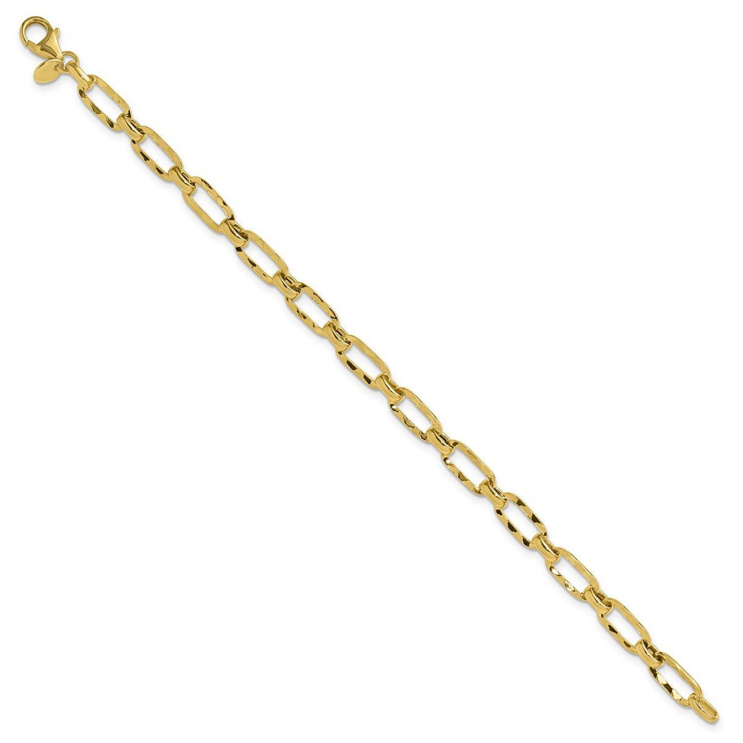 Gold Paperclip Bracelet, 7
