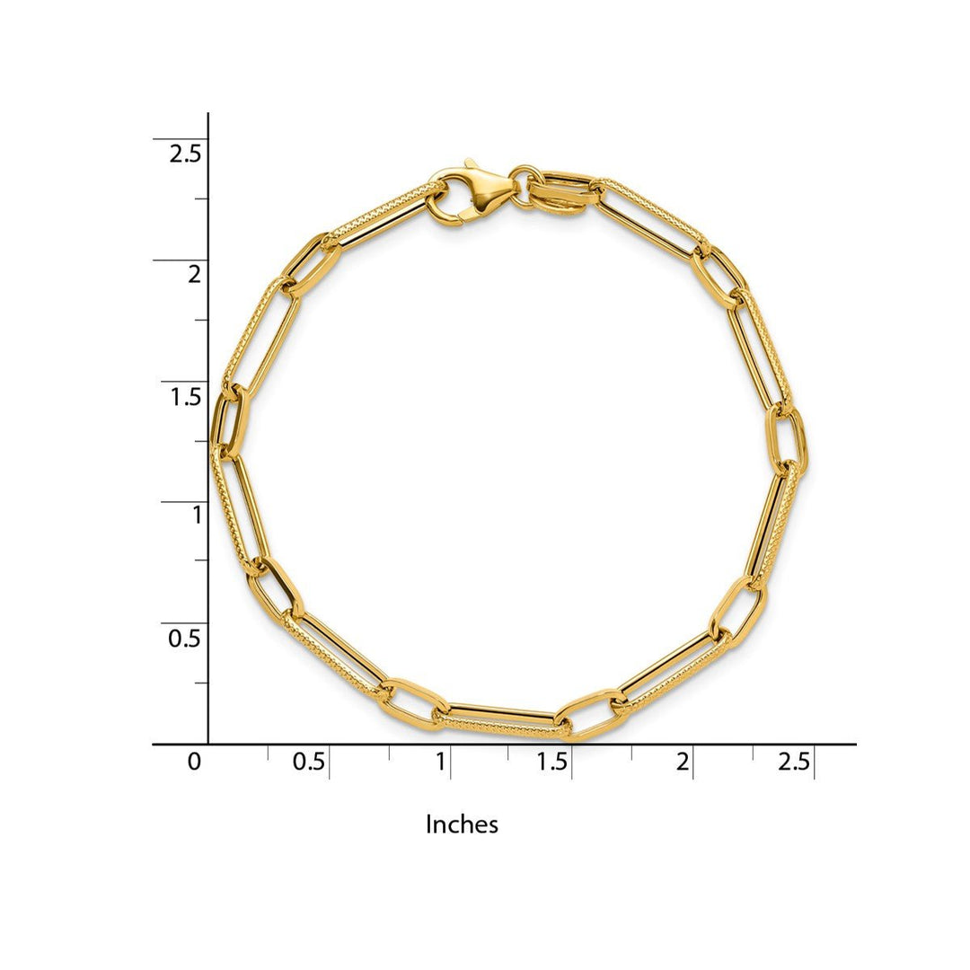 Gold Paperclip Bracelet, 7.25