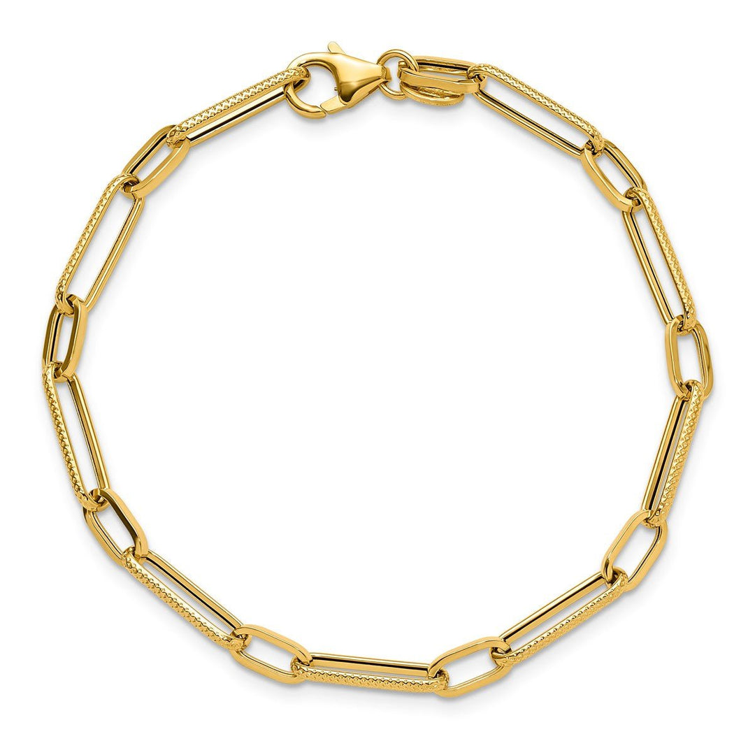 Gold Paperclip Bracelet, 7.25