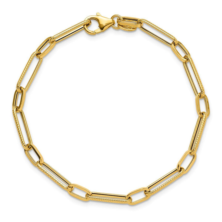 Gold Paperclip Bracelet, 7.25" - Bracelet - Design Jewellers Edmonton