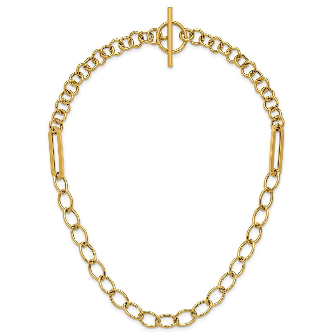 Gold Paperclip Chain, 18