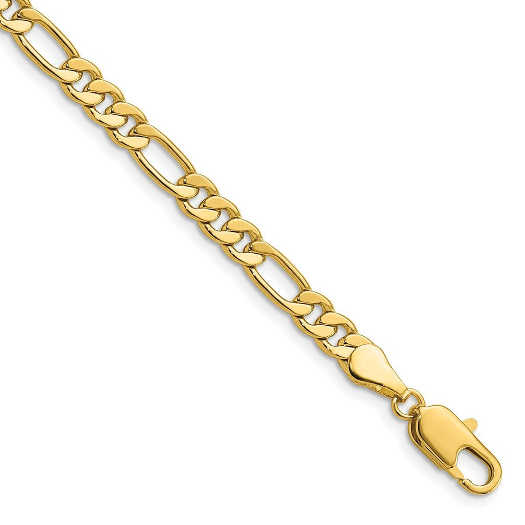 Gold Plated 4.5mm Figaro Necklace, 24"