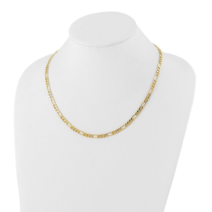 Gold Plated 4.5mm Figaro Necklace, 24" - Necklace - Design Jewellers Edmonton