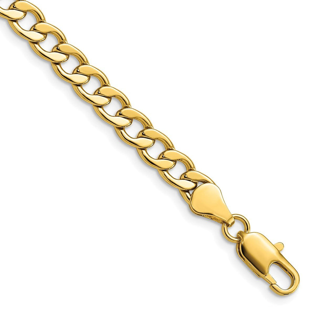 Gold Plated 5.5mm Curb Necklace, 24"