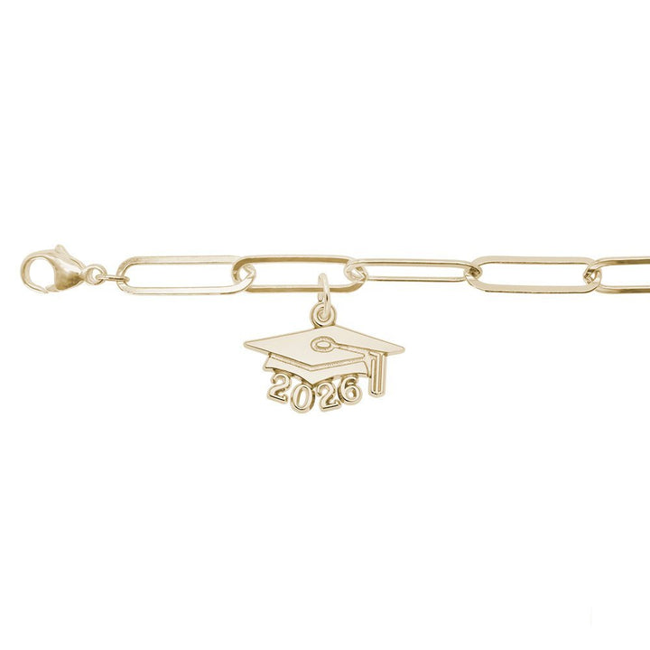 Grad Cap 2026 Large Bracelet Set - Initial Necklace or Pendant - Design Jewellers Edmonton
