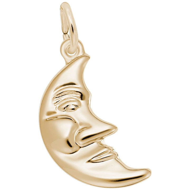 Half Moon with Face Charm - Charms - Design Jewellers Edmonton
