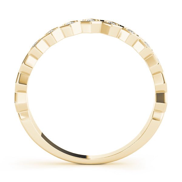 Hexagon Shaped Stackable Wedding Ring - Wedding Band - Design Jewellers Edmonton