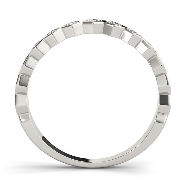Hexagon Shaped Stackable Wedding Ring - Wedding Band - Design Jewellers Edmonton