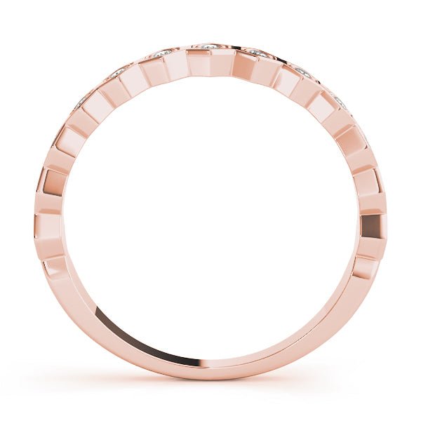 Hexagon Shaped Stackable Wedding Ring - Wedding Band - Design Jewellers Edmonton