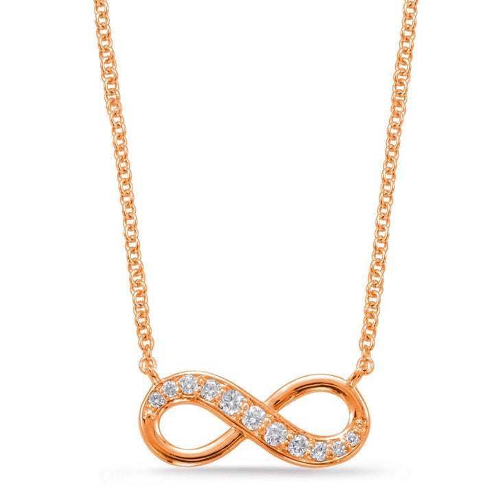 INFINITY DESIGN GOLD AND DIAMOND NECKLACE - Design Jewellers Edmonton