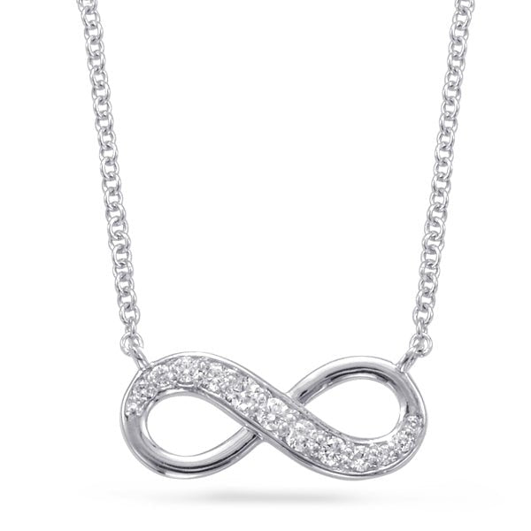 INFINITY DESIGN GOLD AND DIAMOND NECKLACE - Design Jewellers Edmonton