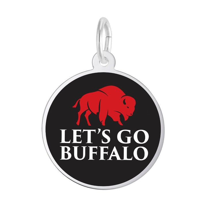 Let's Go Buffalo Black and Red Disc Charm - Charm - Design Jewellers Edmonton