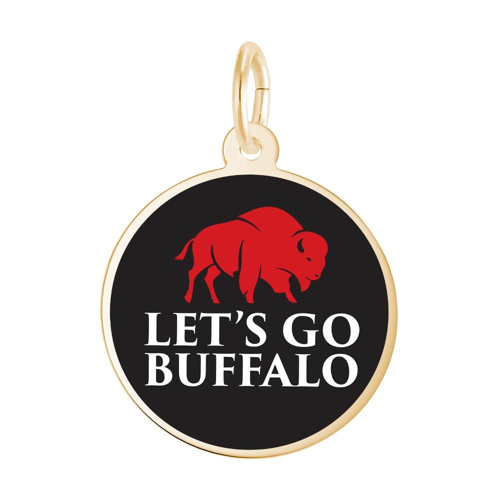 Let's Go Buffalo Black and Red Disc Charm - Charm - Design Jewellers Edmonton