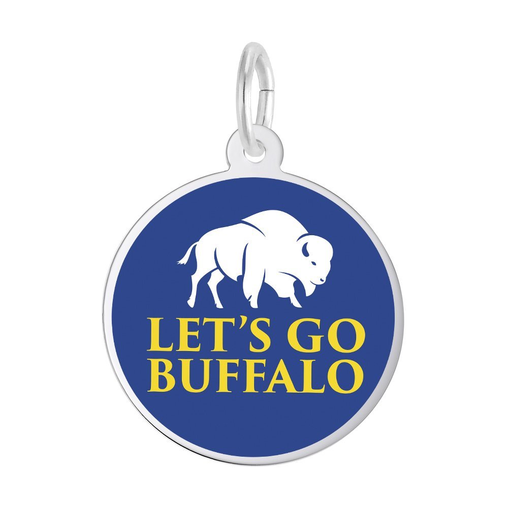 Let's Go Buffalo Blue and Yellow Disc Charm