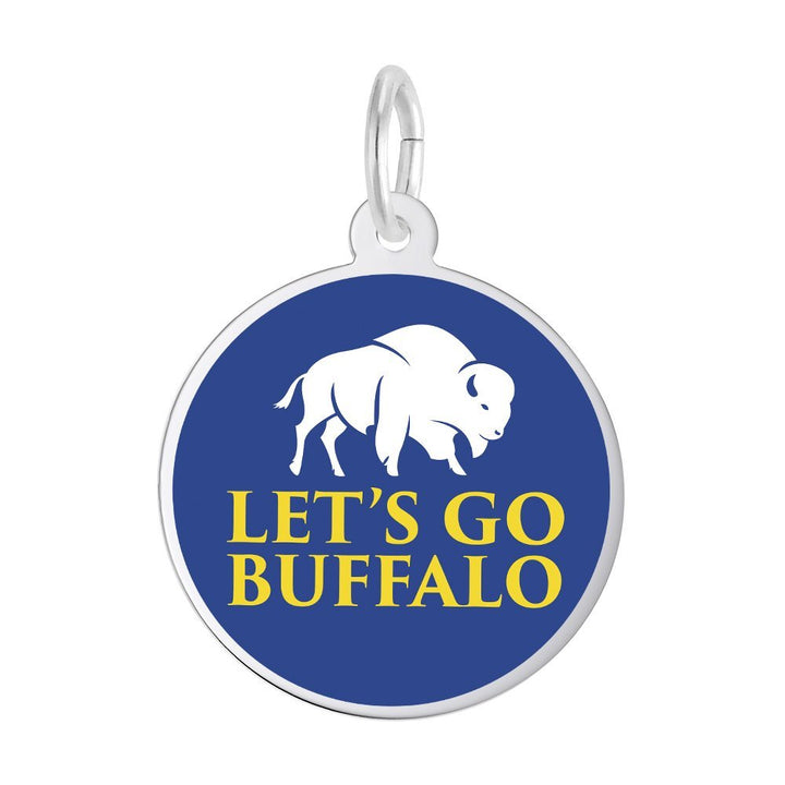 Let's Go Buffalo Blue and Yellow Disc Charm - Charm - Design Jewellers Edmonton