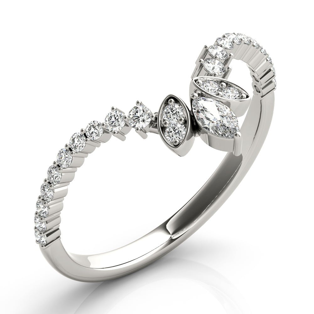 Marquise Chevron Wedding Band - Wedding Band - Design Jewellers Edmonton