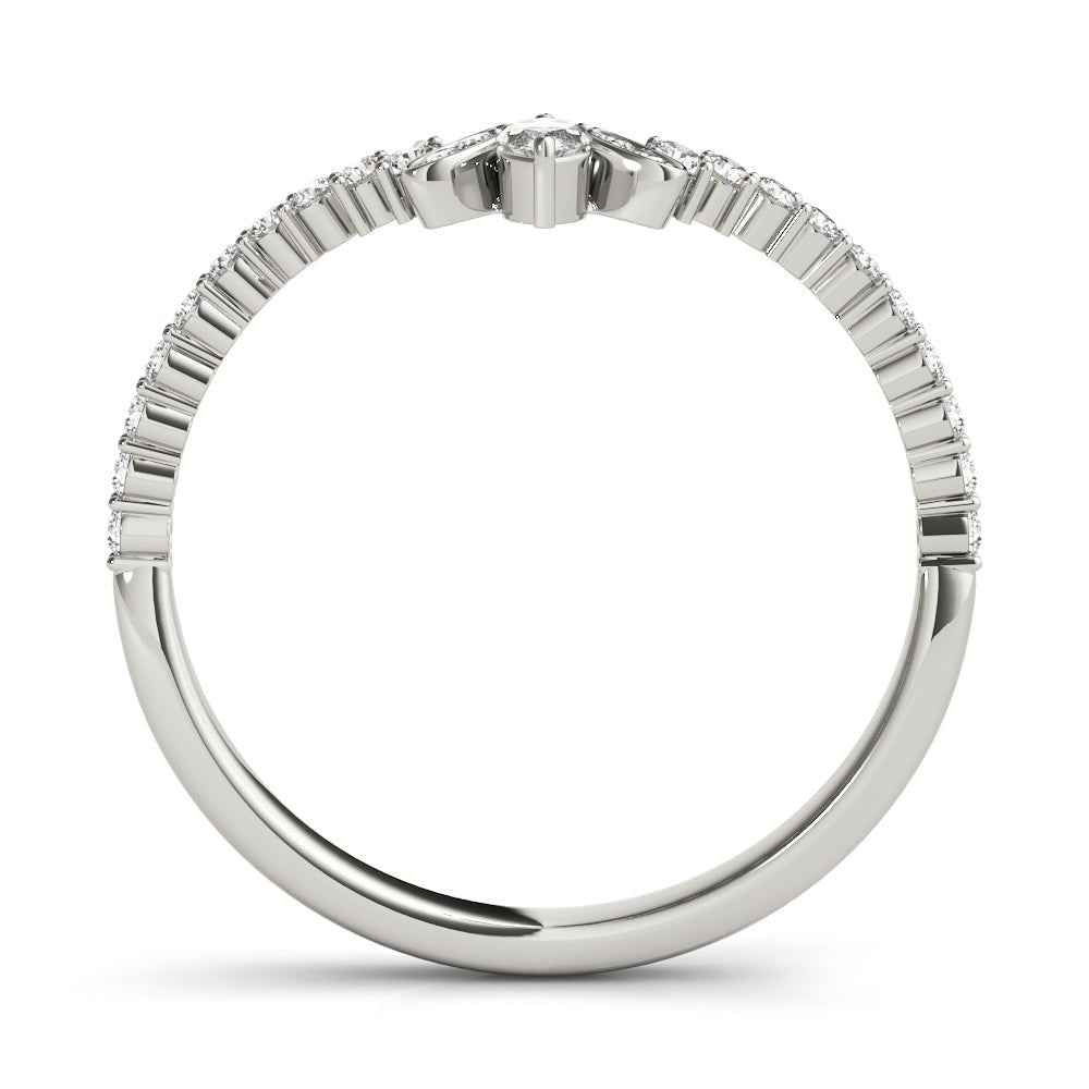Marquise Chevron Wedding Band - Wedding Band - Design Jewellers Edmonton