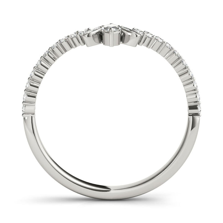 Marquise Chevron Wedding Band - Wedding Band - Design Jewellers Edmonton