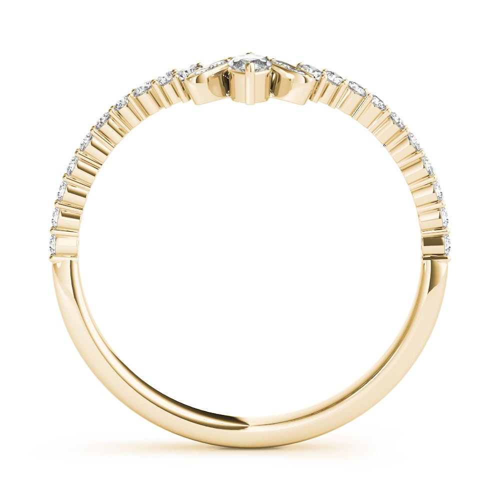Marquise Chevron Wedding Band - Wedding Band - Design Jewellers Edmonton
