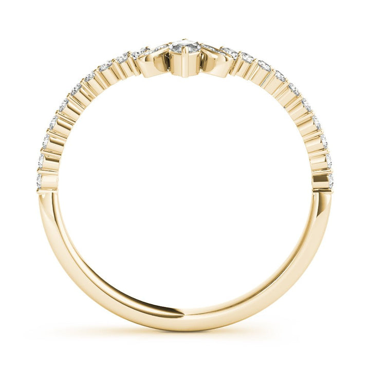 Marquise Chevron Wedding Band - Wedding Band - Design Jewellers Edmonton